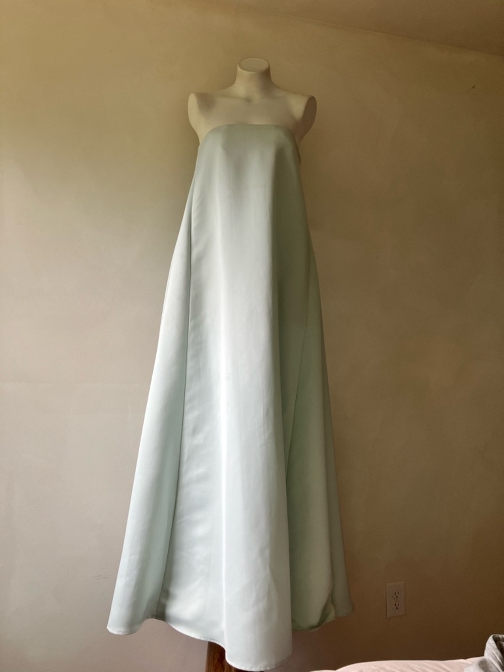 Sau Lee | Heather Strapless Satin Dress In Pale Blue - Picture 6 of 16